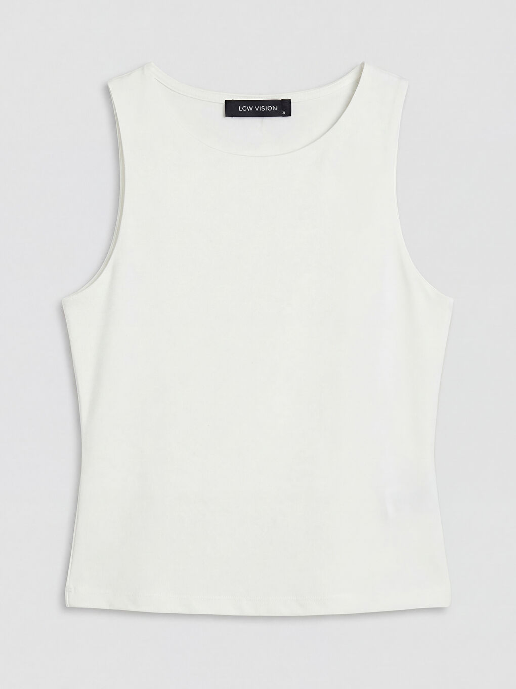 Beyaz Bisiklet Yaka Kadın Atlet	-4