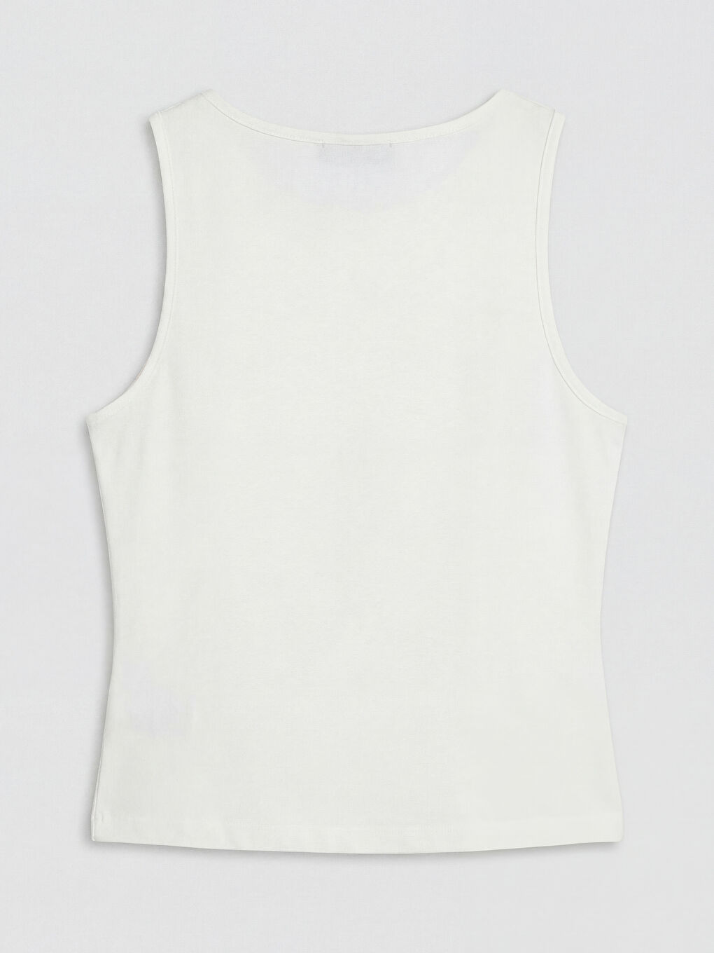 Beyaz Bisiklet Yaka Kadın Atlet	-5