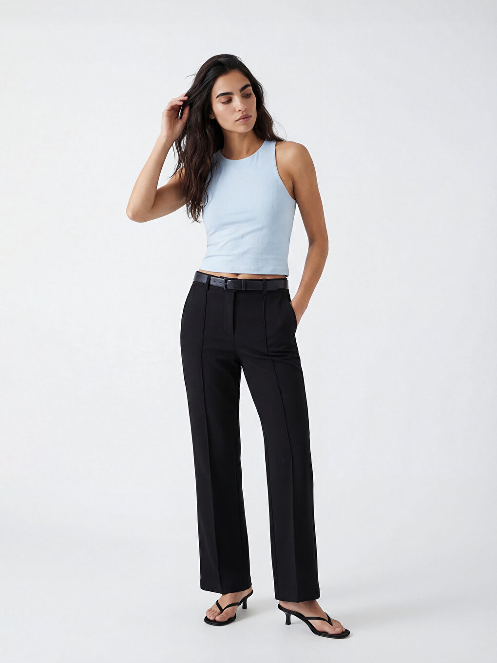 Mavi Bisiklet Yaka Kadın Atlet	-1