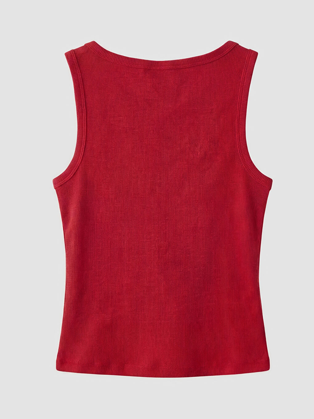 Kırmızı Kare Yaka Kadın Atlet-1