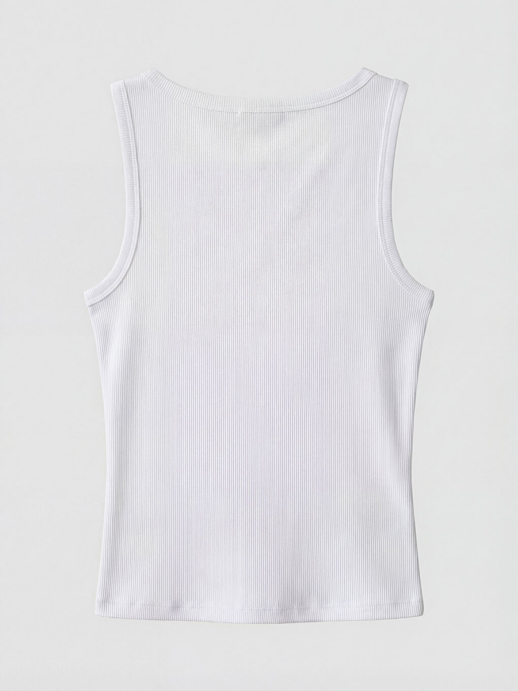 Beyaz Kare Yaka Kadın Atlet-1