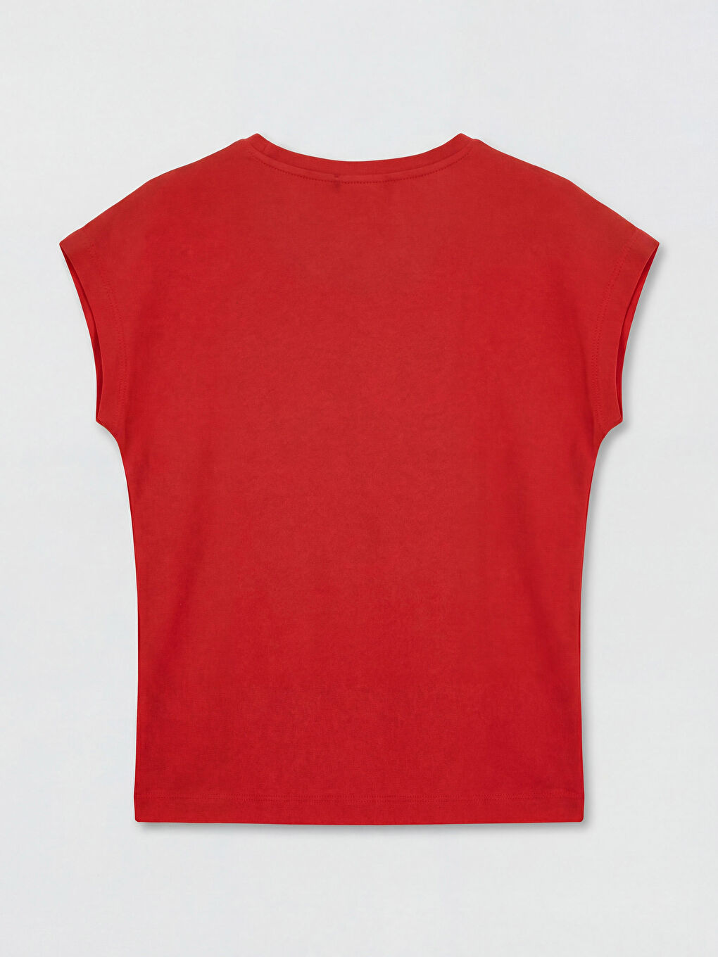 Kırmızı Bisiklet Yaka Kadın Crop-1