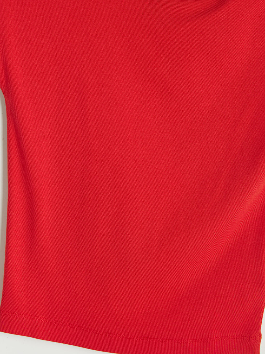 Kırmızı Bisiklet Yaka Kadın Crop-2