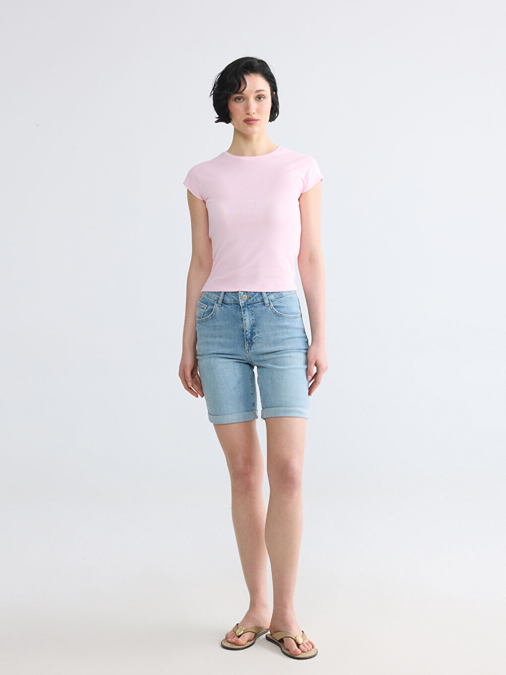 Crew Neck Women's Crop-3