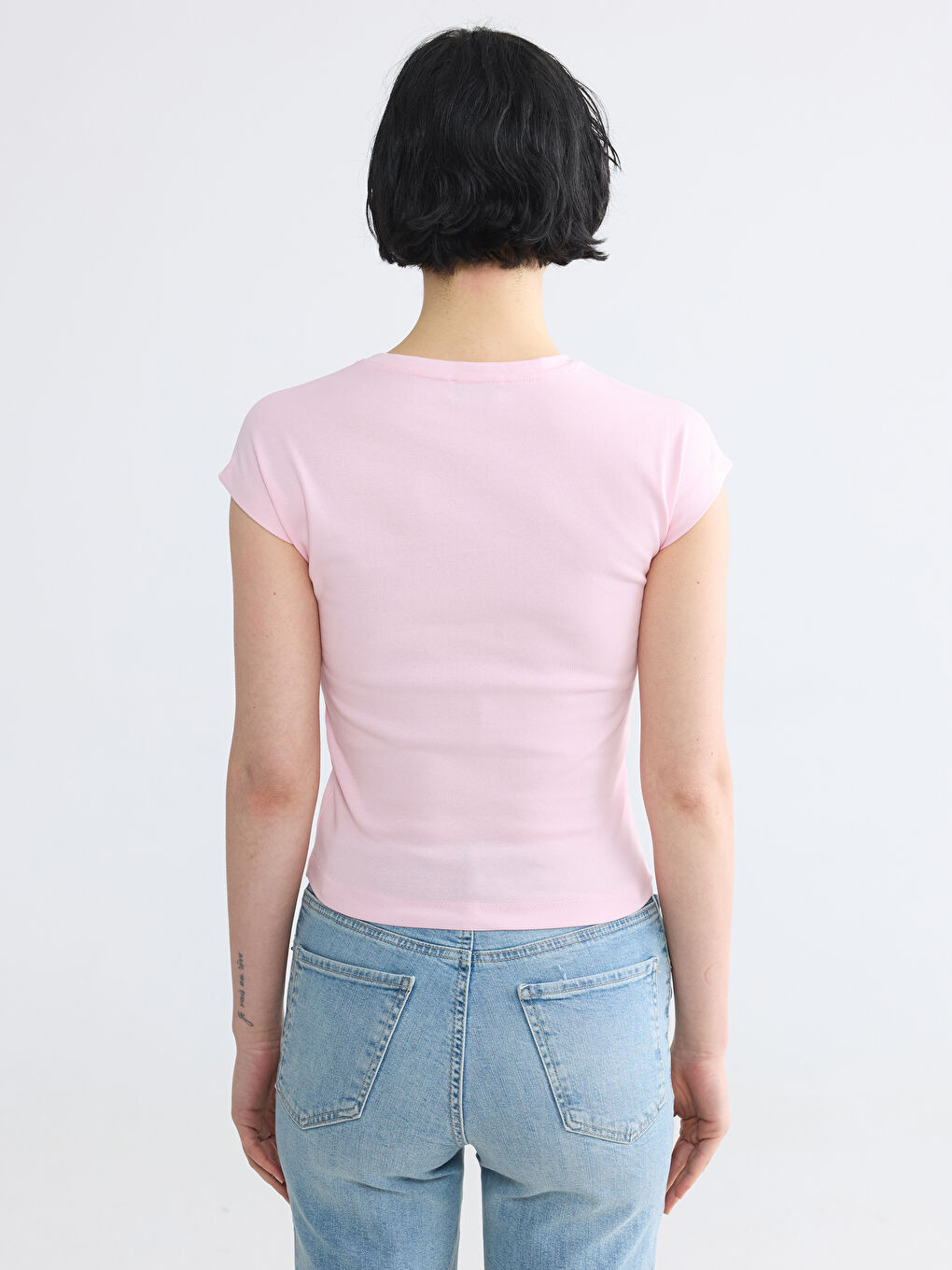 Crew Neck Women's Crop-5