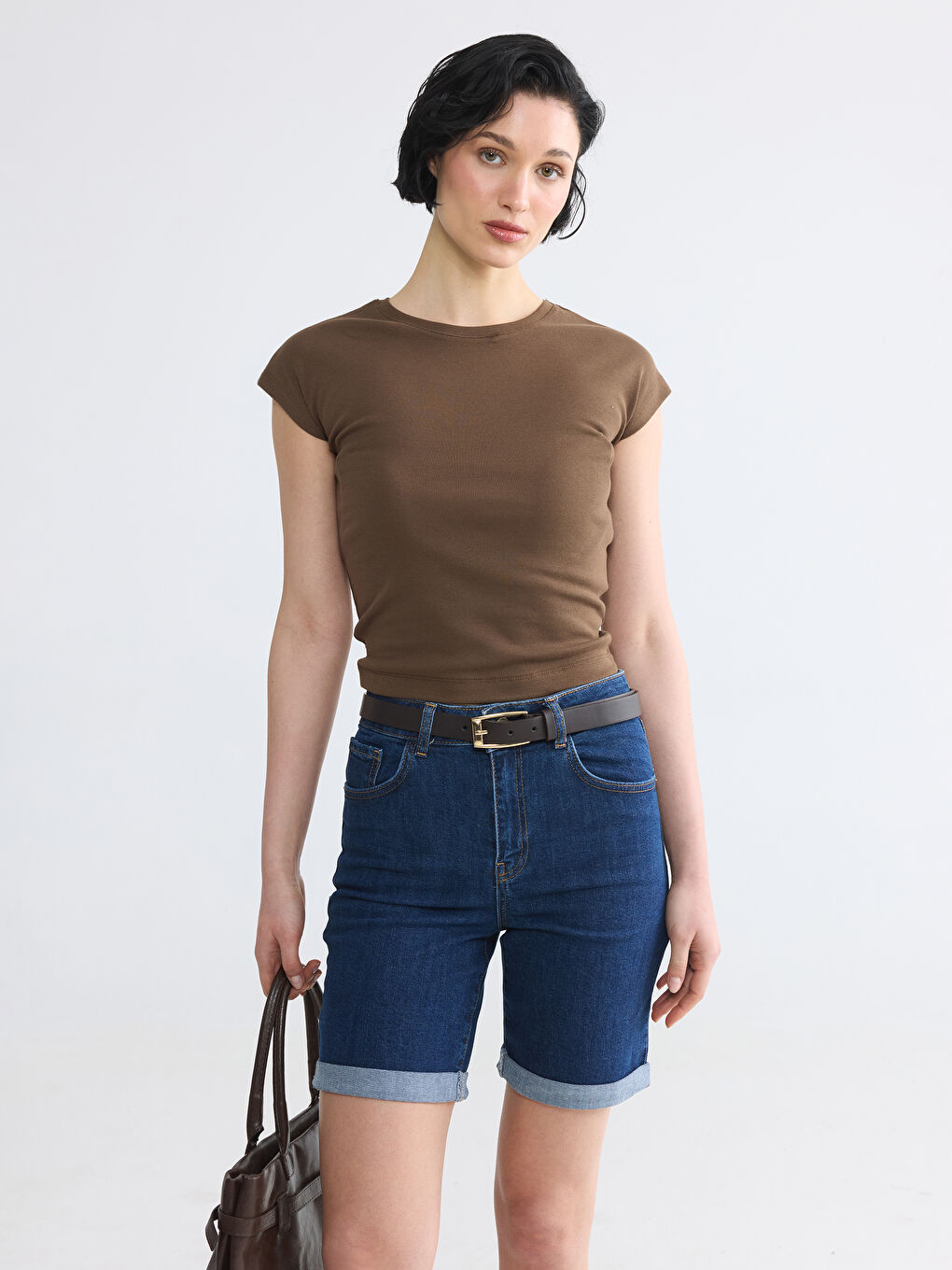 Crew Neck Women's Crop