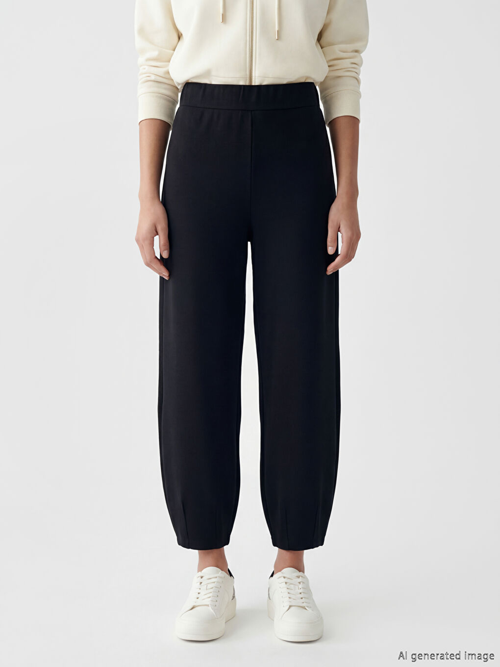 Elastic Waist Women's Sweatpants-1