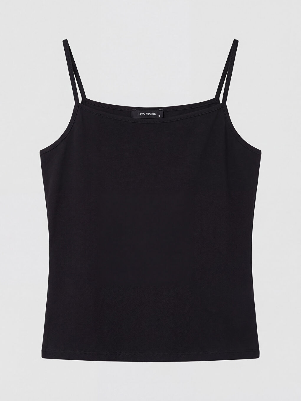 Siyah U Yaka İp Askılı Kadın Atlet