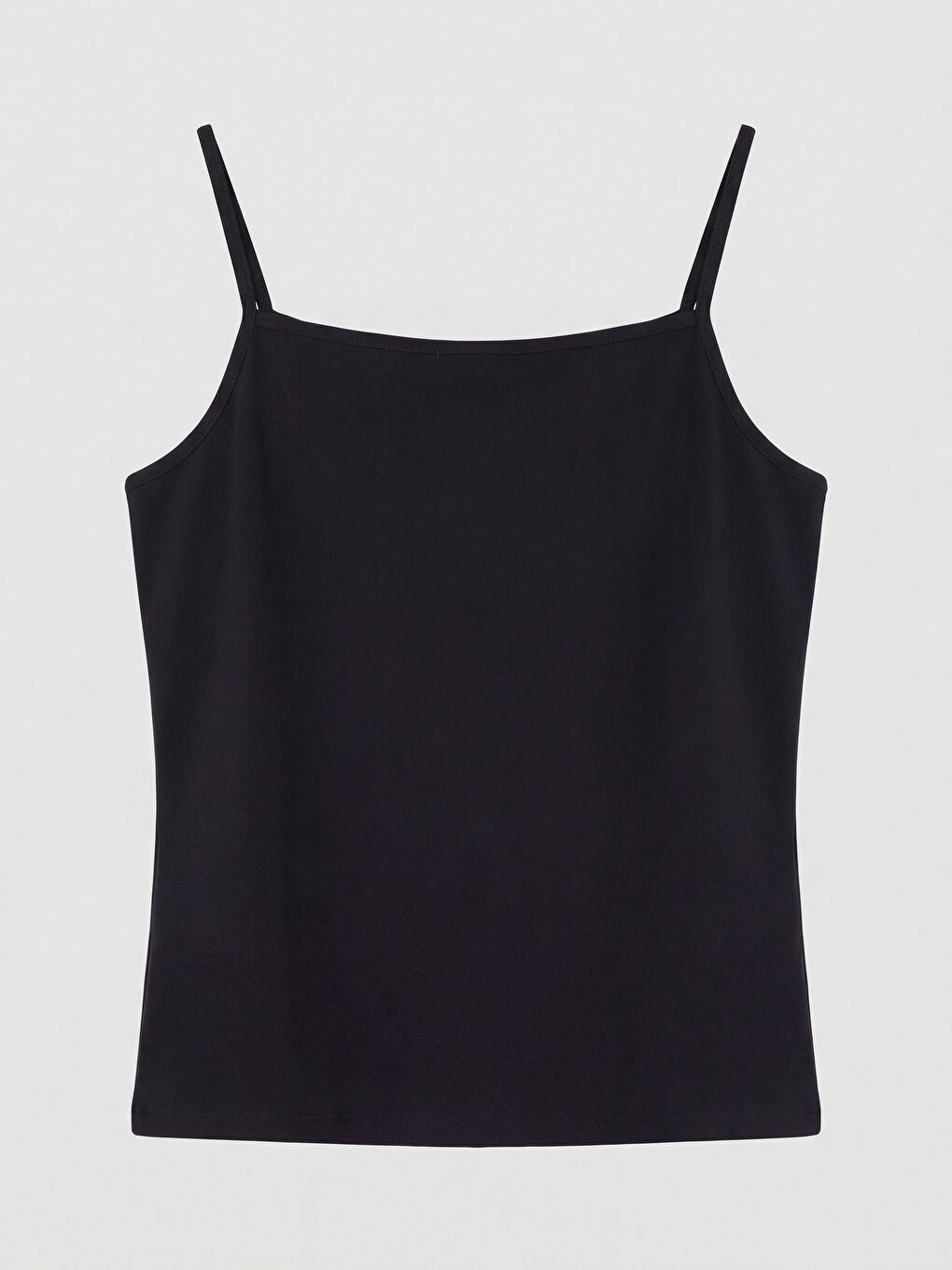 Siyah U Yaka İp Askılı Kadın Atlet-1