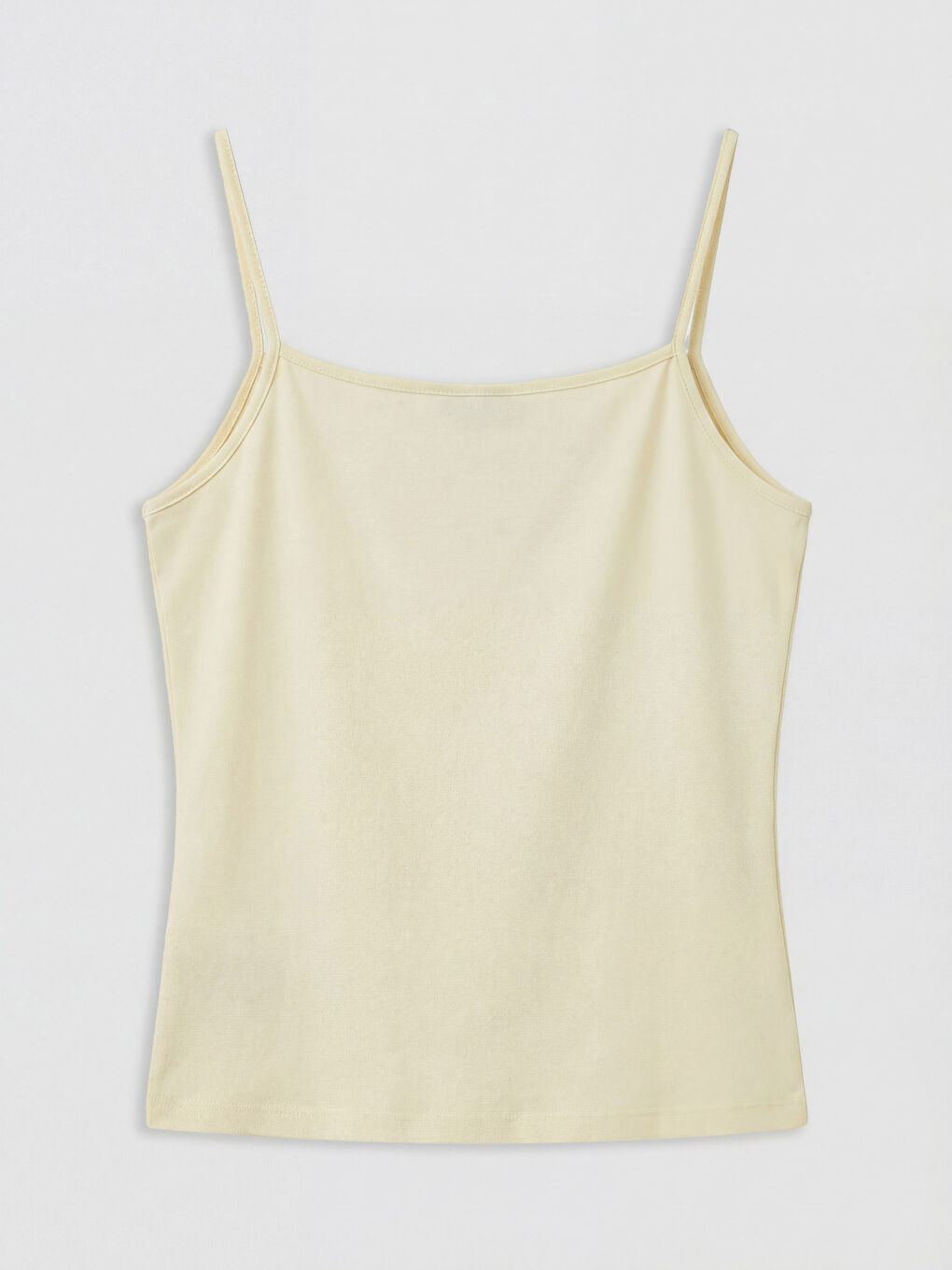 Sarı U Yaka İp Askılı Kadın Atlet-1