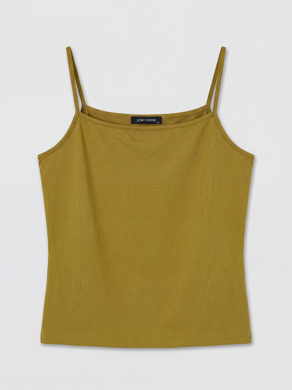 Yeşil U Yaka İp Askılı Kadın Atlet