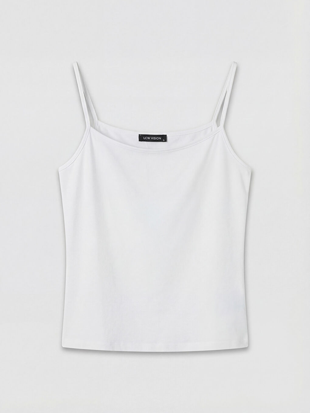 Beyaz U Yaka İp Askılı Kadın Atlet