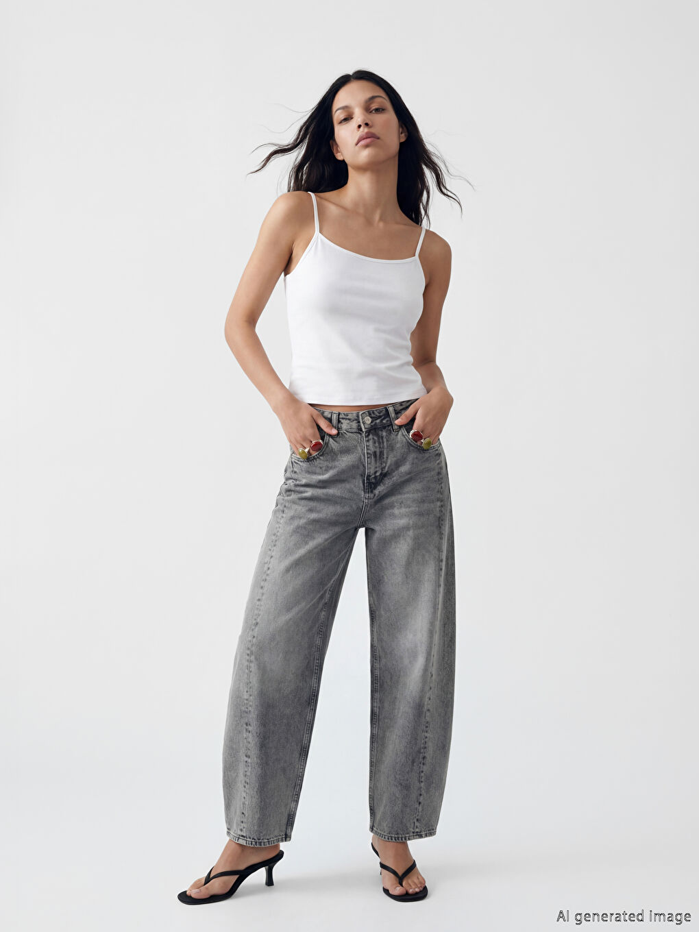 Vestă cu bretele cu guler în formă de U pentru femei-1