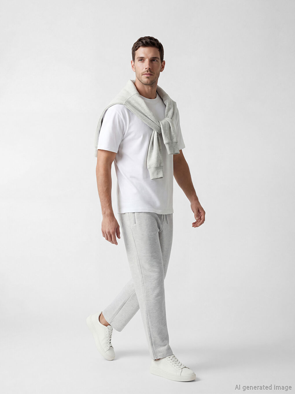 Gri Standart Kalıp Erkek Eşofman Altı