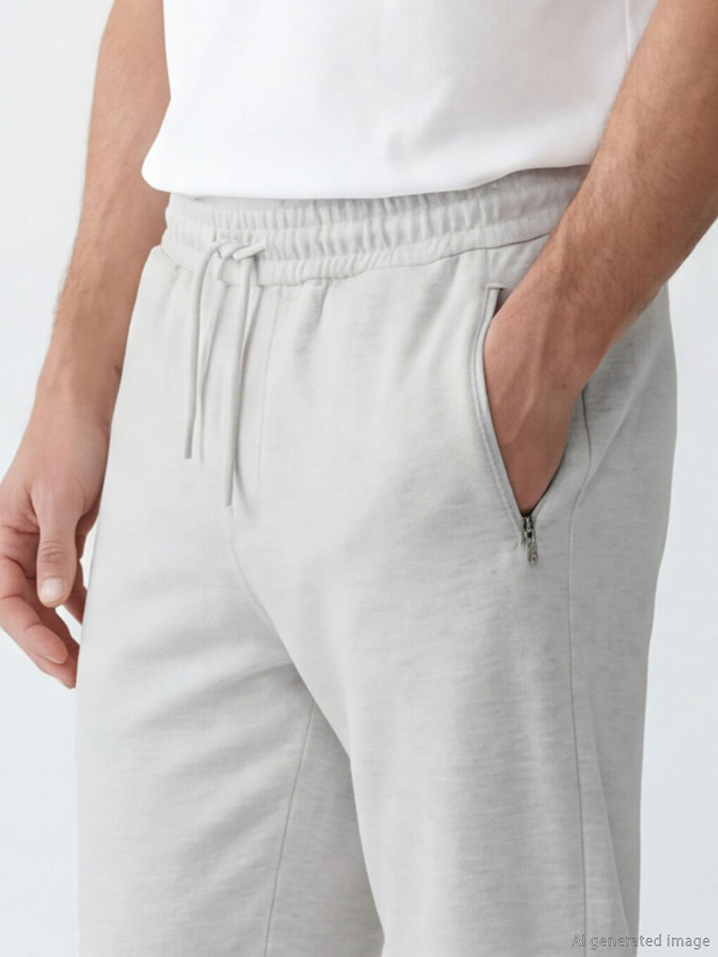 Gri Standart Kalıp Erkek Eşofman Altı-2