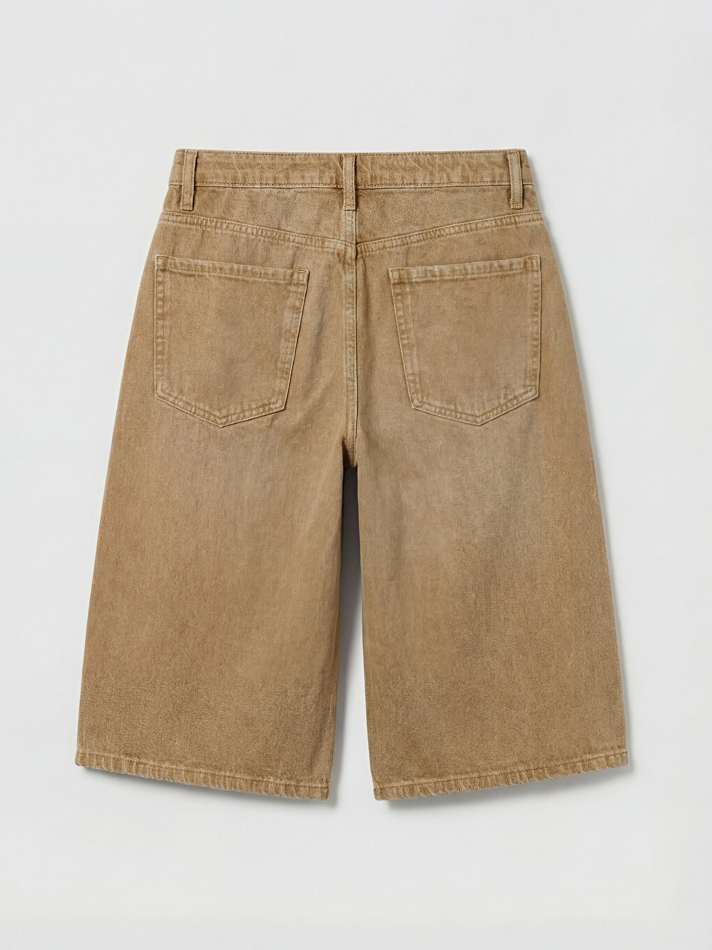 High Waisted Bermuda Fit Women's Denim Shorts-4