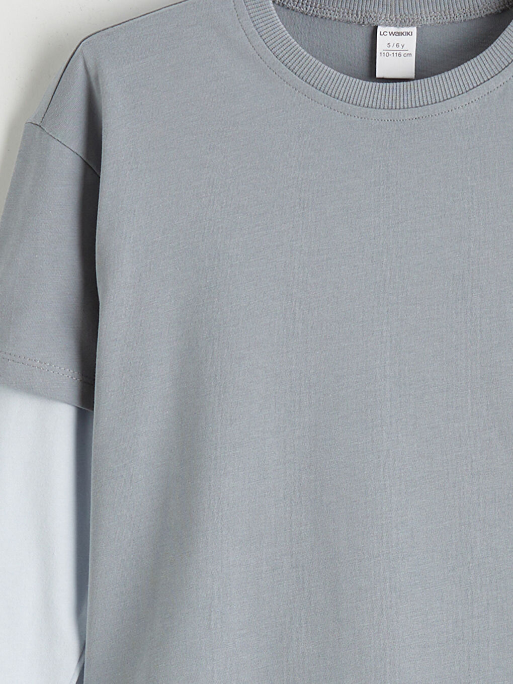 Mavi Bisiklet Yaka Erkek Çocuk Tişört-2