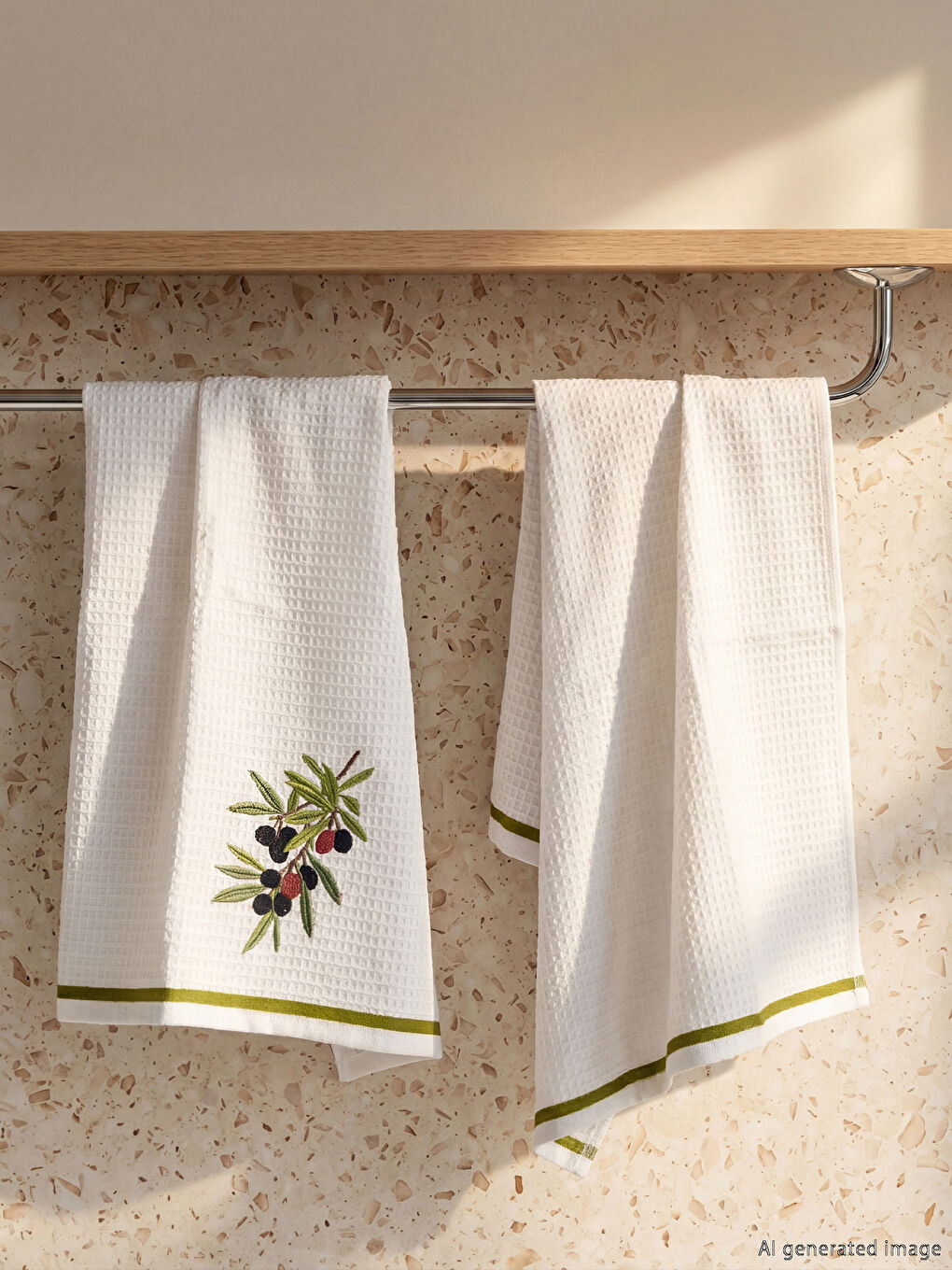 Karışık Nakışlı Kurulama Bezi 2'li 40x50 cm