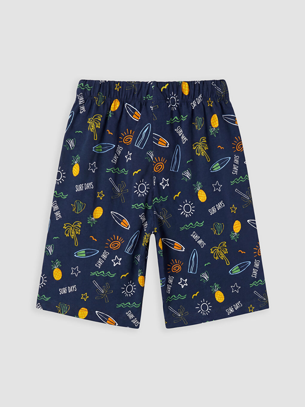 Beyaz Erkek Çocuk Şortlu Pijama Takımı-4