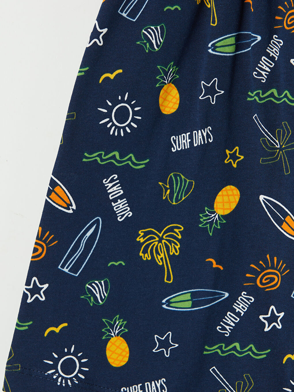 Beyaz Erkek Çocuk Şortlu Pijama Takımı-6