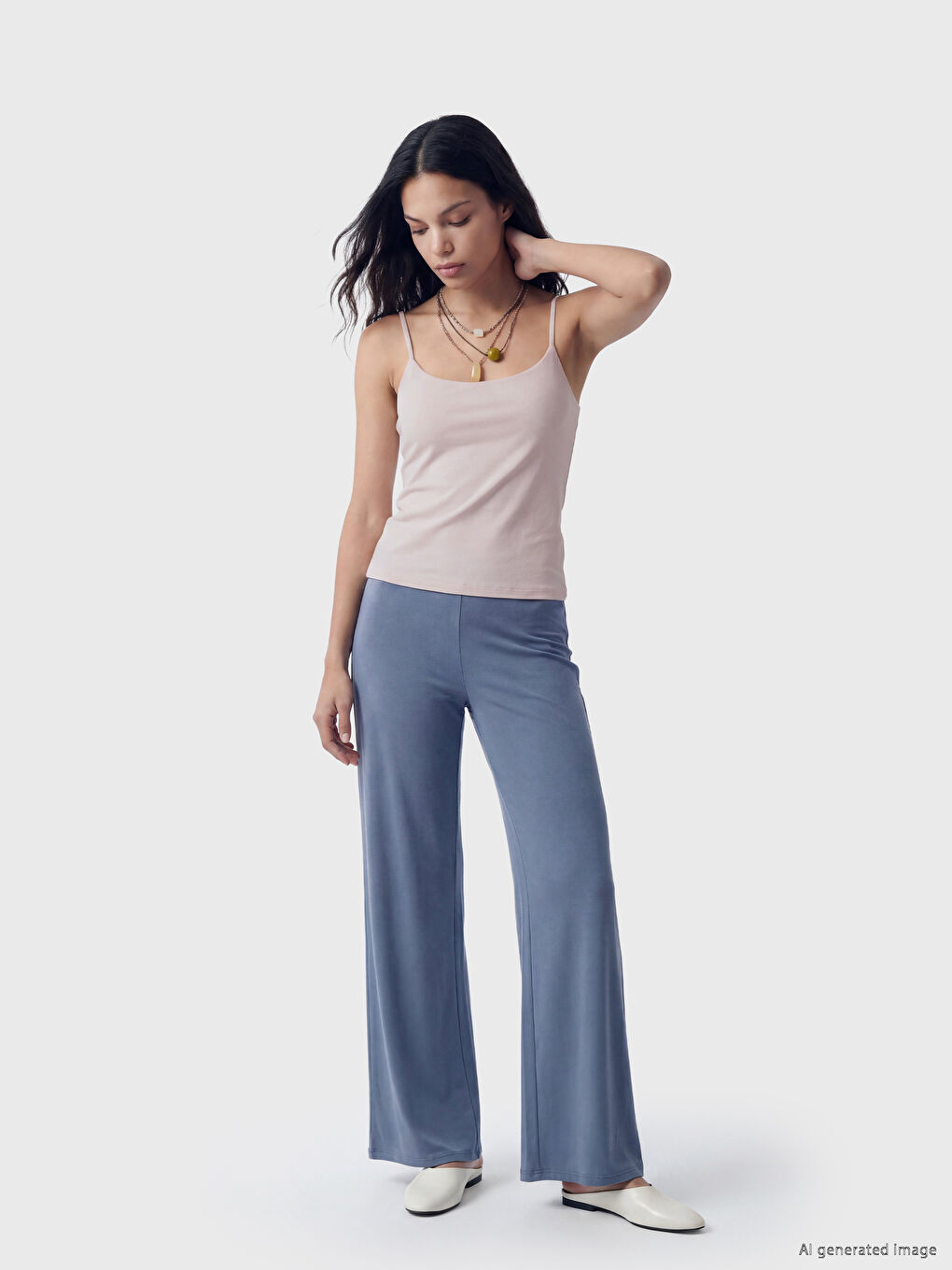 U Neck Strappy Women's Vest-2