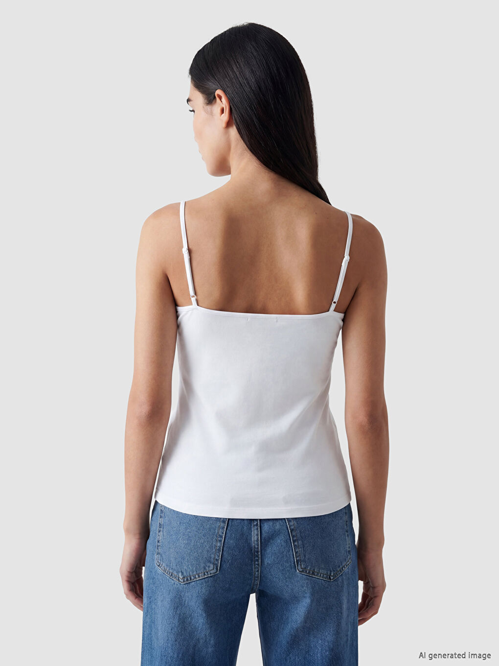 U Neck Strappy Women's Vest-3