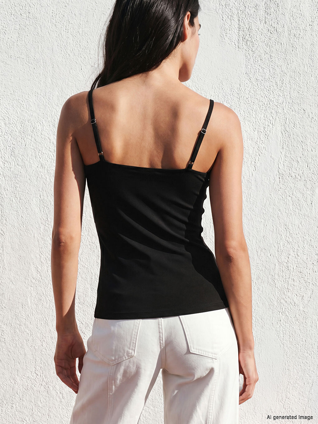 U Neck Strappy Women's Vest-1