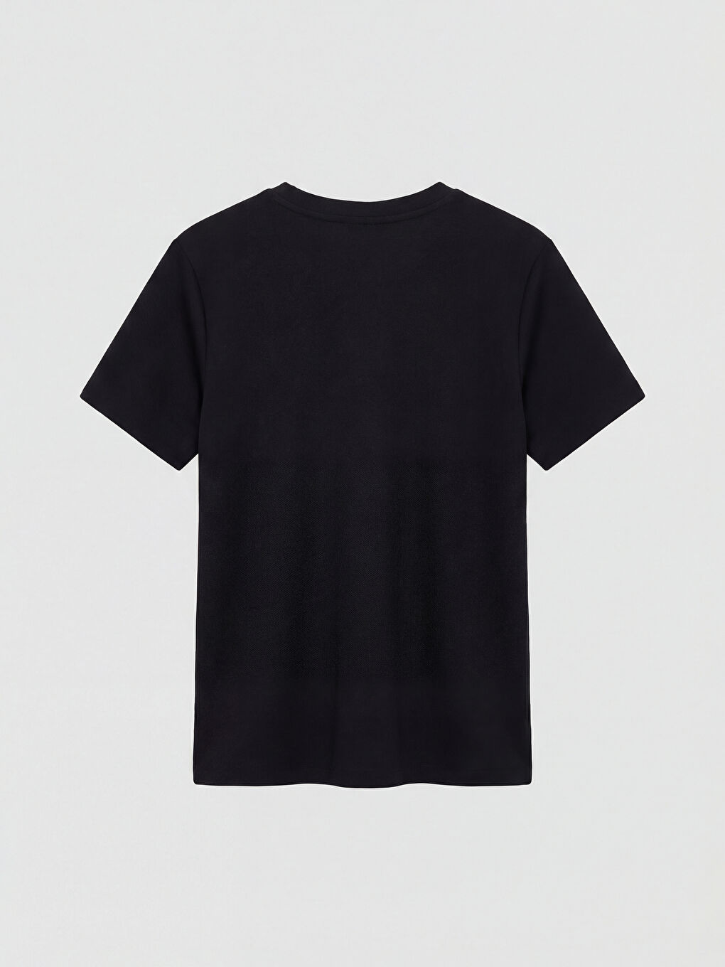 Siyah Bisiklet Yaka Kadın Tişört-5