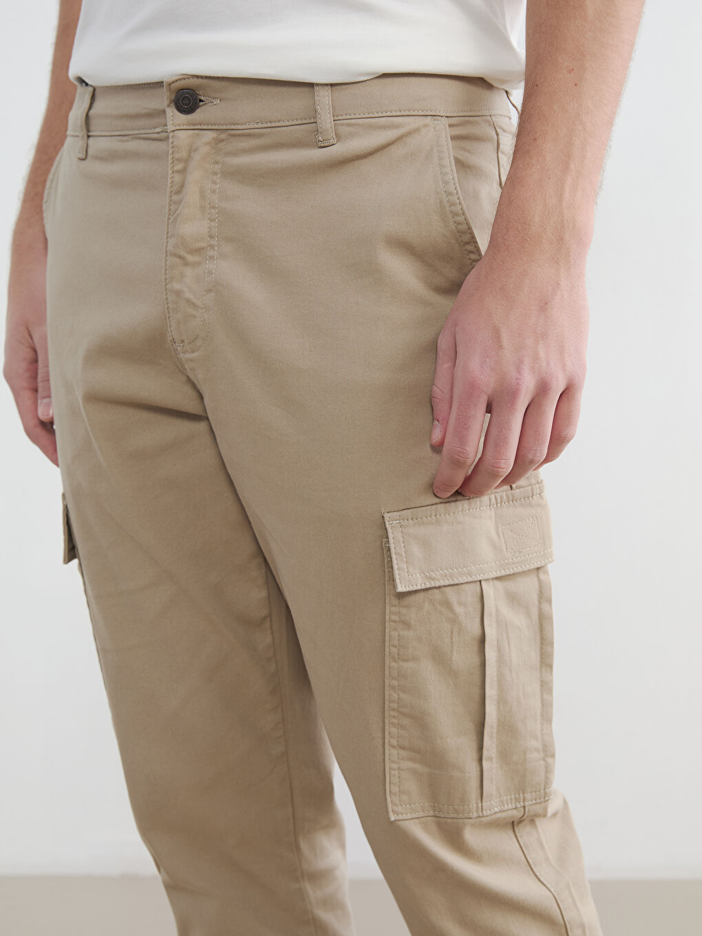 Uske muške keper cargo pantalone-2