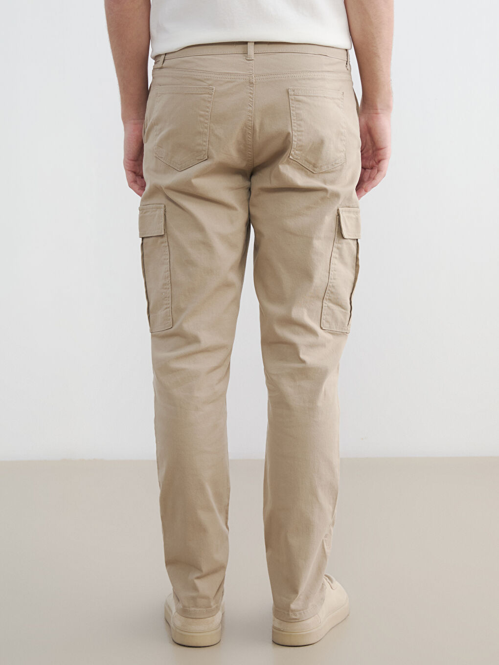 Uske muške keper cargo pantalone-3