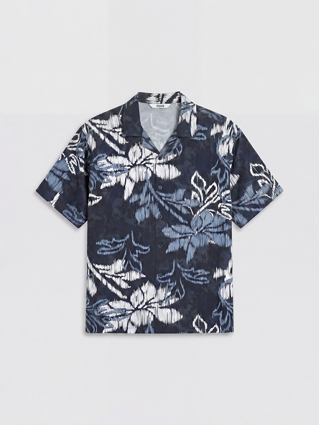 Lacivert Regular Fit Desenli Erkek Gömlek