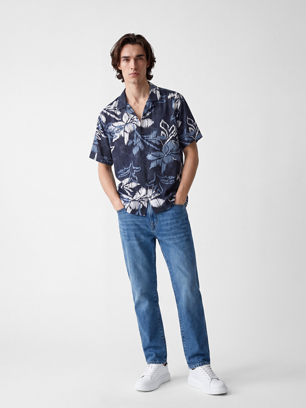 Regular Fit Patterned Men's Shirt-2