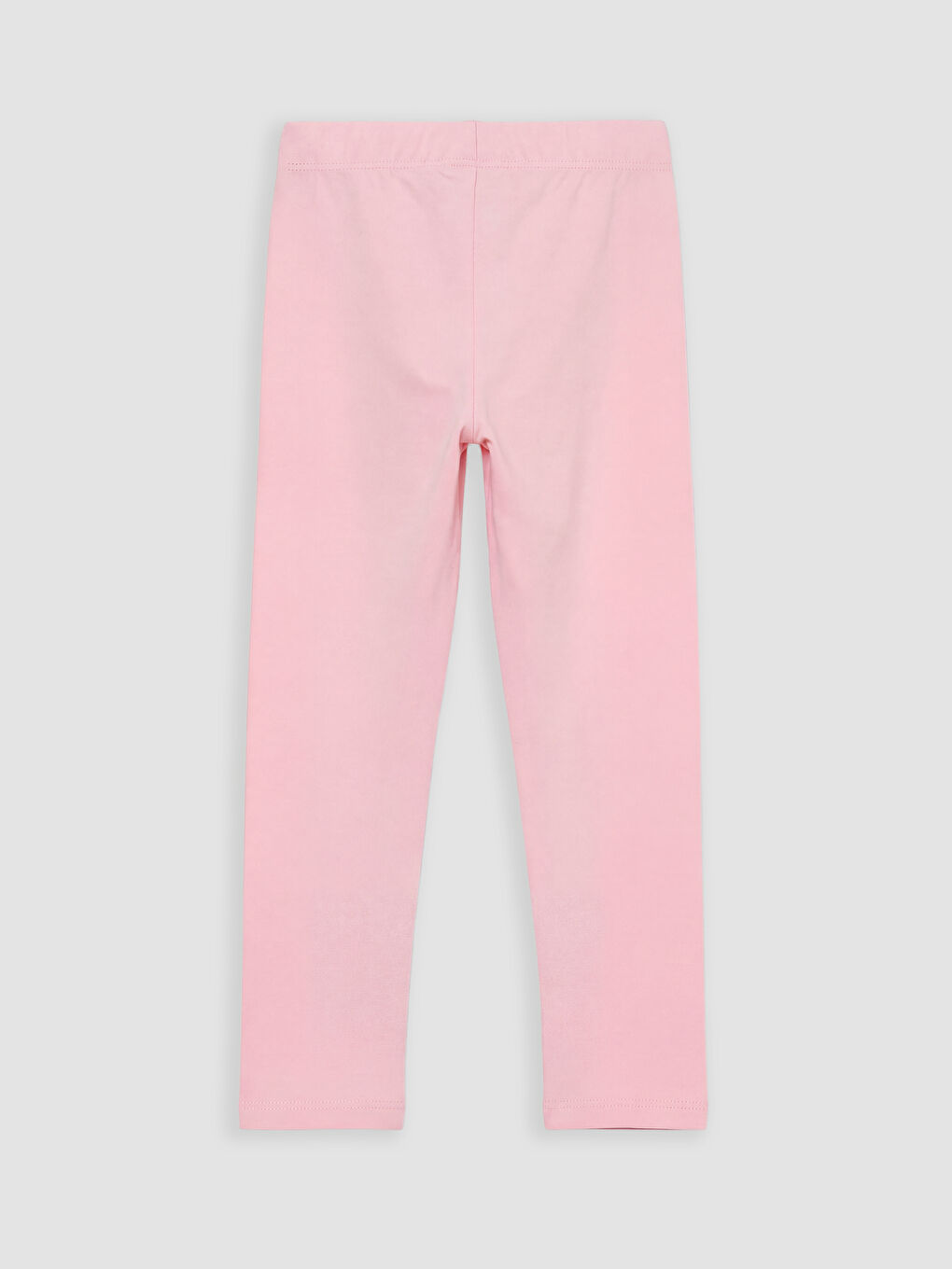 Pembe Beli Lastikli Kız Çocuk Tayt-1