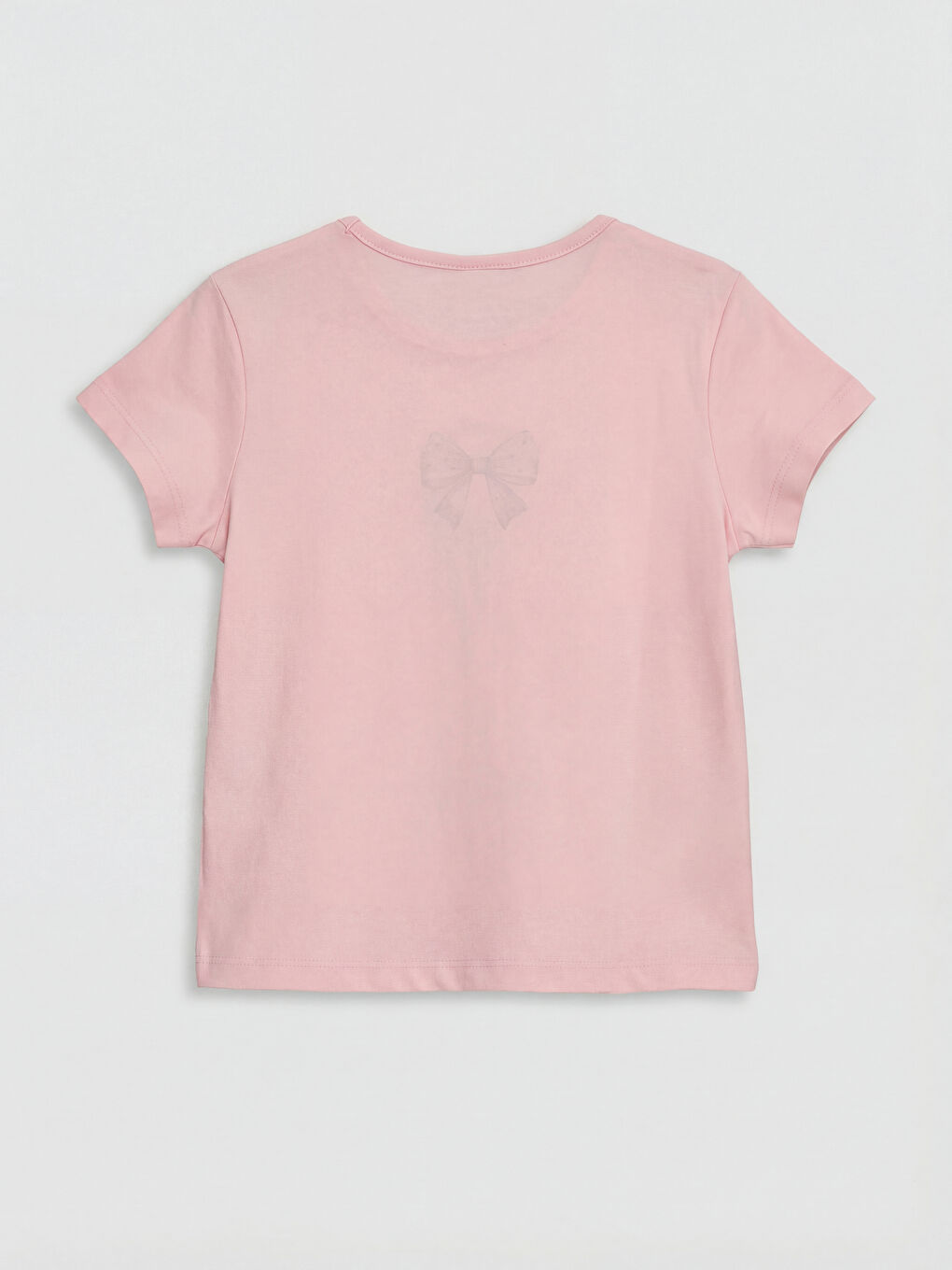 Pembe Baskılı Kız Çocuk Tişört 2'li-2