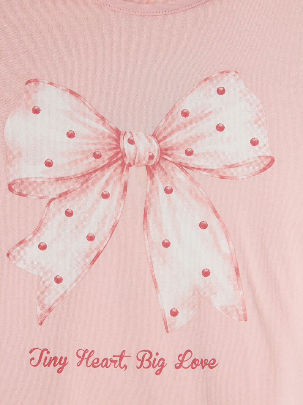 Pembe Baskılı Kız Çocuk Tişört 2'li-3