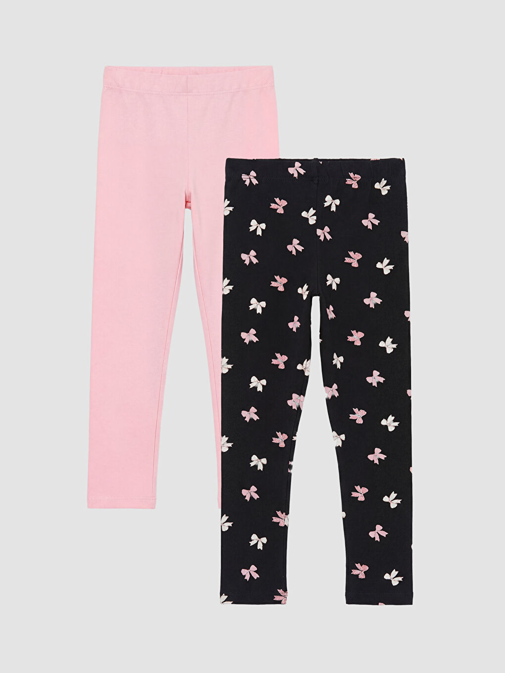 Siyah Kız Çocuk Tayt 2'li