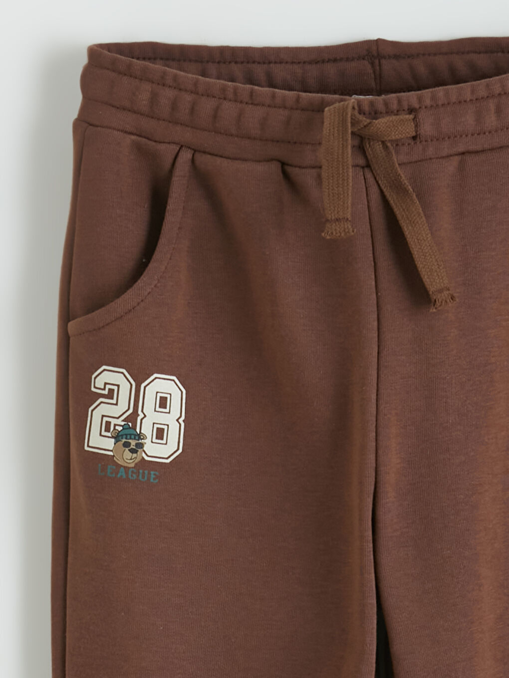 Kahverengi Baskılı Erkek Çocuk Sweatshirt ve Eşofman Altı-2