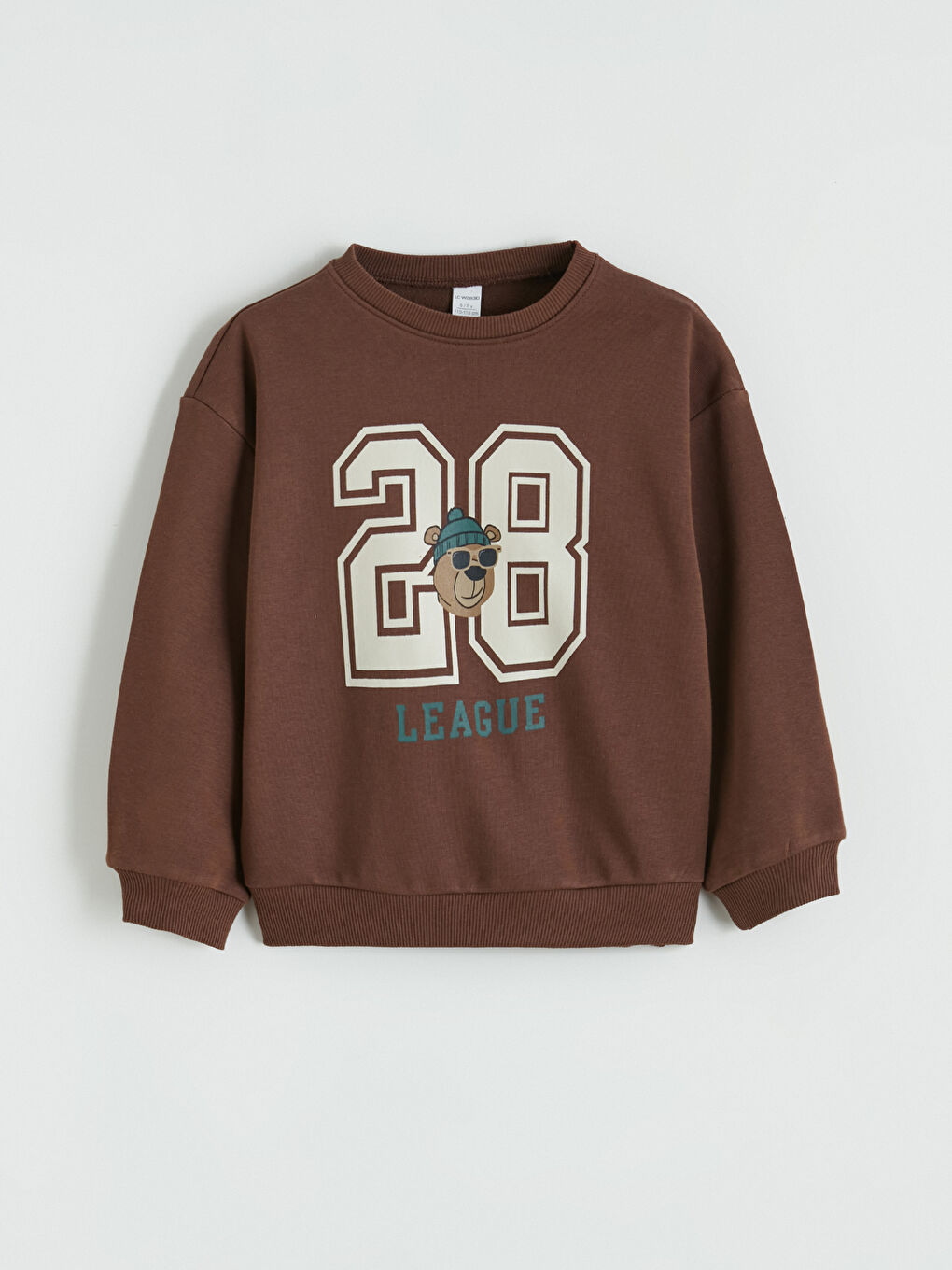 Kahverengi Bisiklet Yaka Erkek Çocuk Eşofman Takımı-1