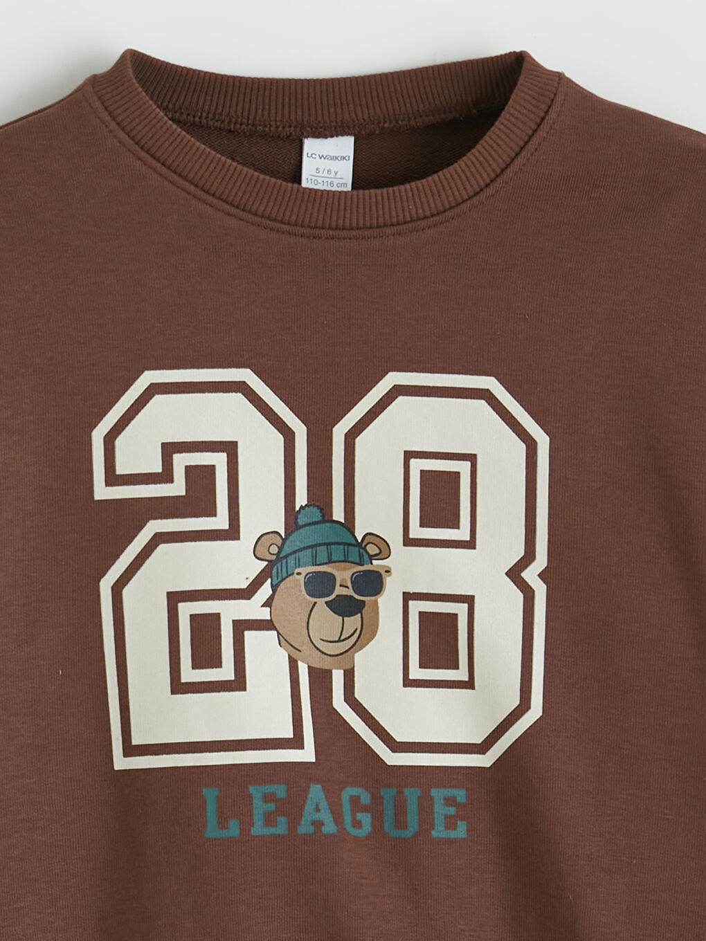 Kahverengi Bisiklet Yaka Erkek Çocuk Eşofman Takımı-2