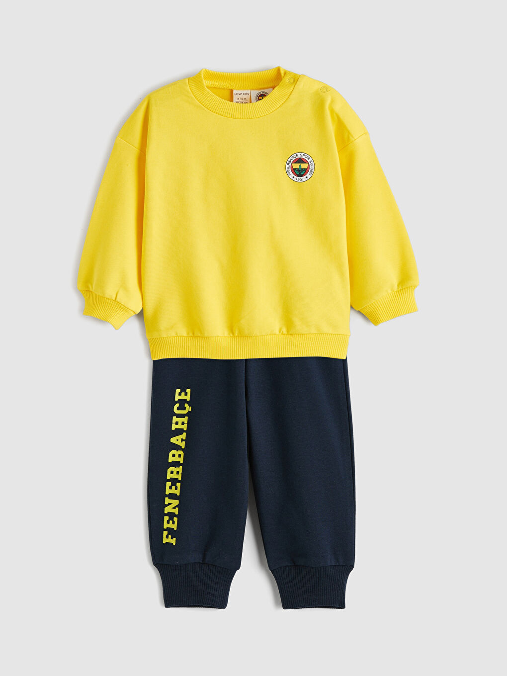Sarı Fenerbahçe Lisanslı Erkek Bebek Eşofman Takımı
