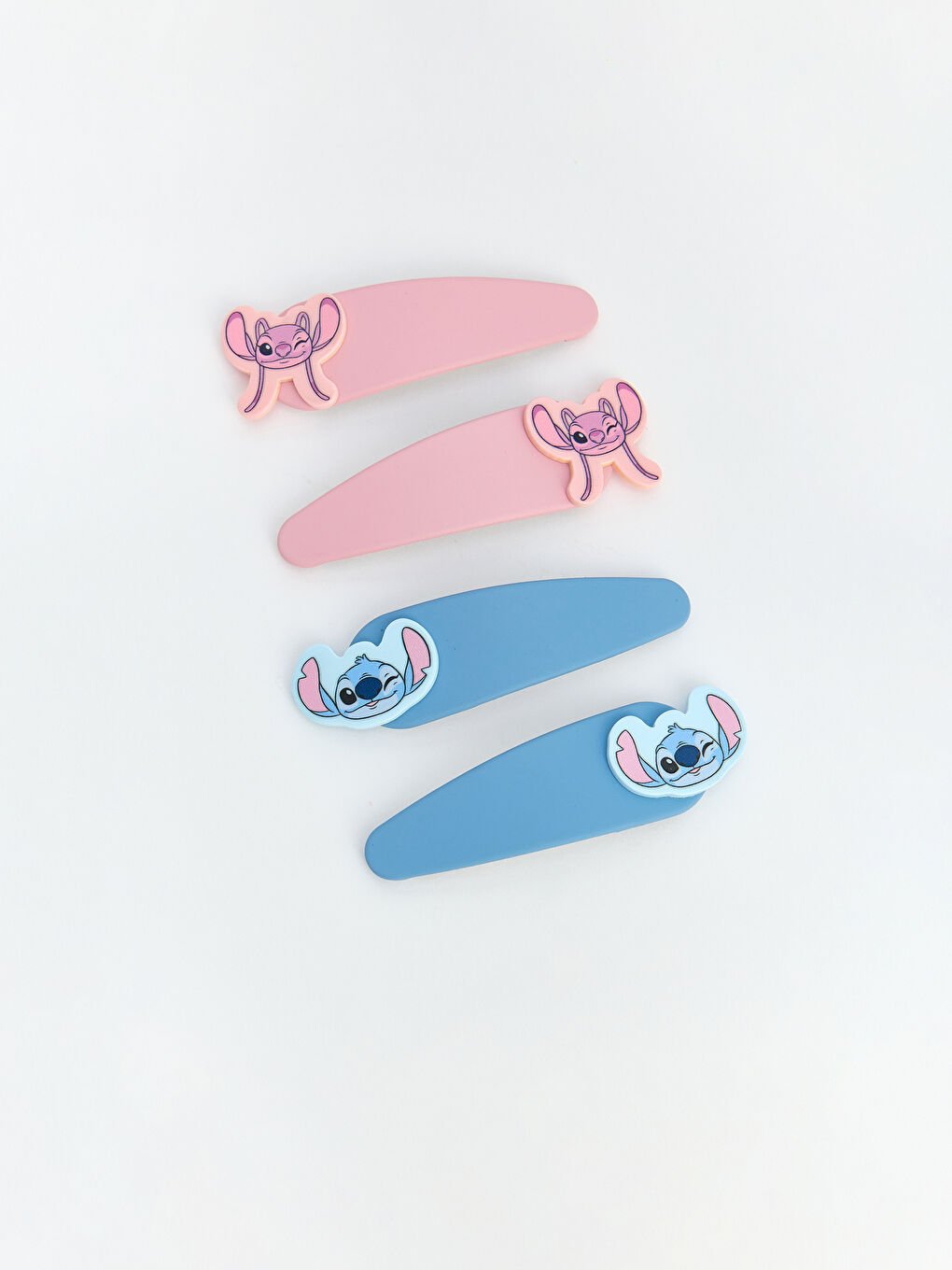 Karışık Lilo ve Stitch Baskılı Kız Çocuk Toka Seti 4'lü-1