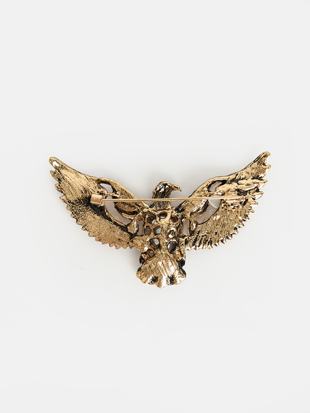 Eagle Figured Stone Detailed Women's Brooch-2