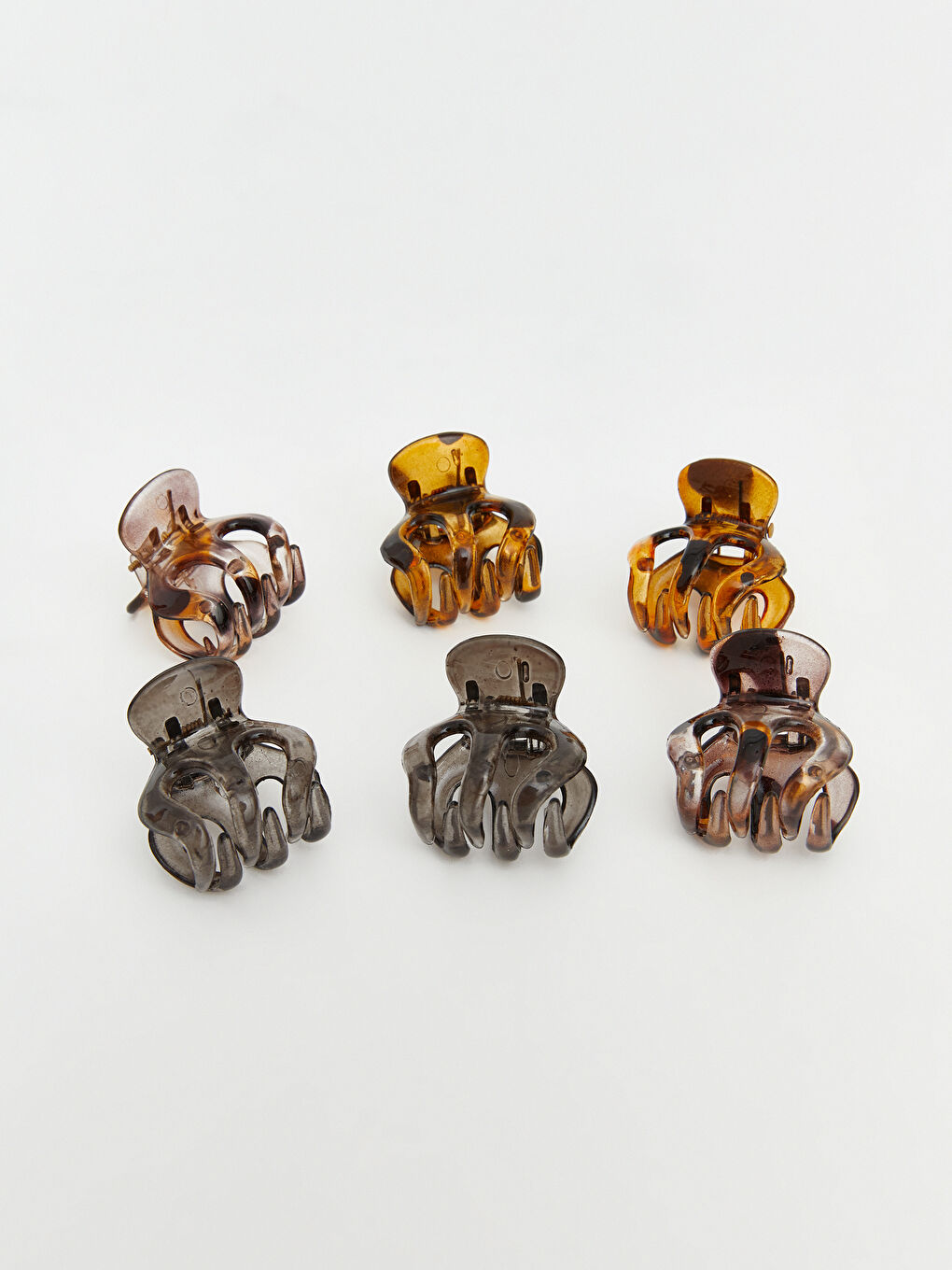 Karışık Desenli Kadın Mandal Toka Seti 6'lı