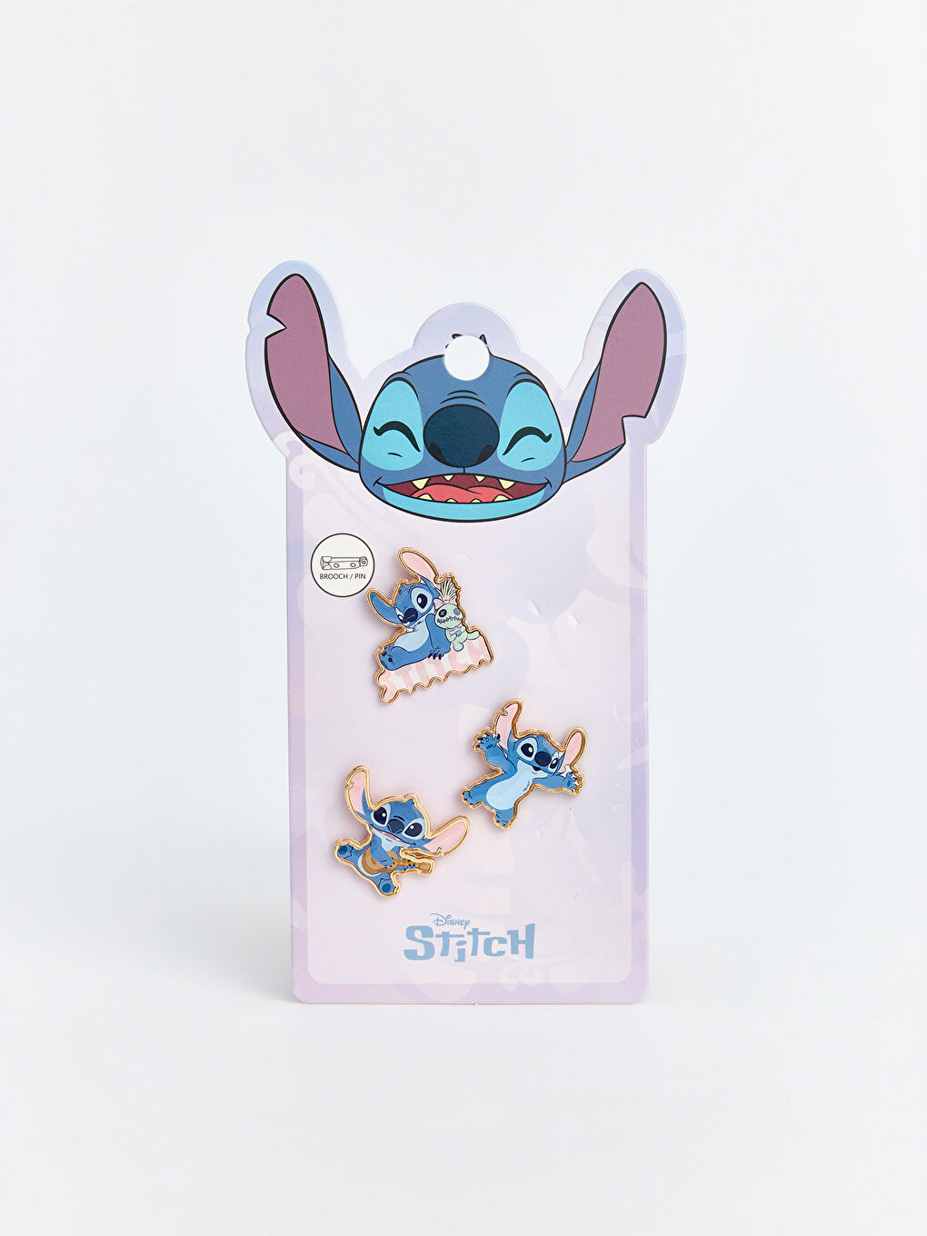 Karışık Stitch Baskılı Kız Çocuk Broş Seti 3'lü