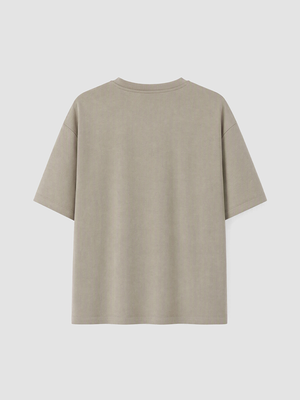 Bej Loose Fit Akışkan Kumaş Tişört /04-6