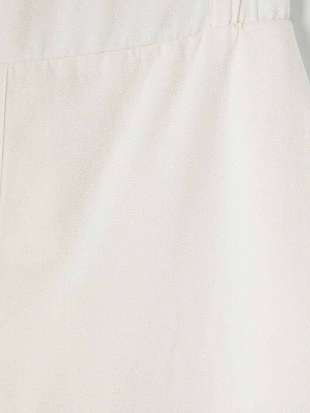 Ekru Beli Lastikli Kadın Gabardin Pantolon-2