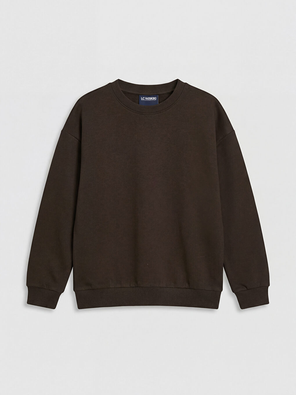 Kahverengi Bisiklet Yaka Erkek Çocuk Soft Touch Sweatshirt