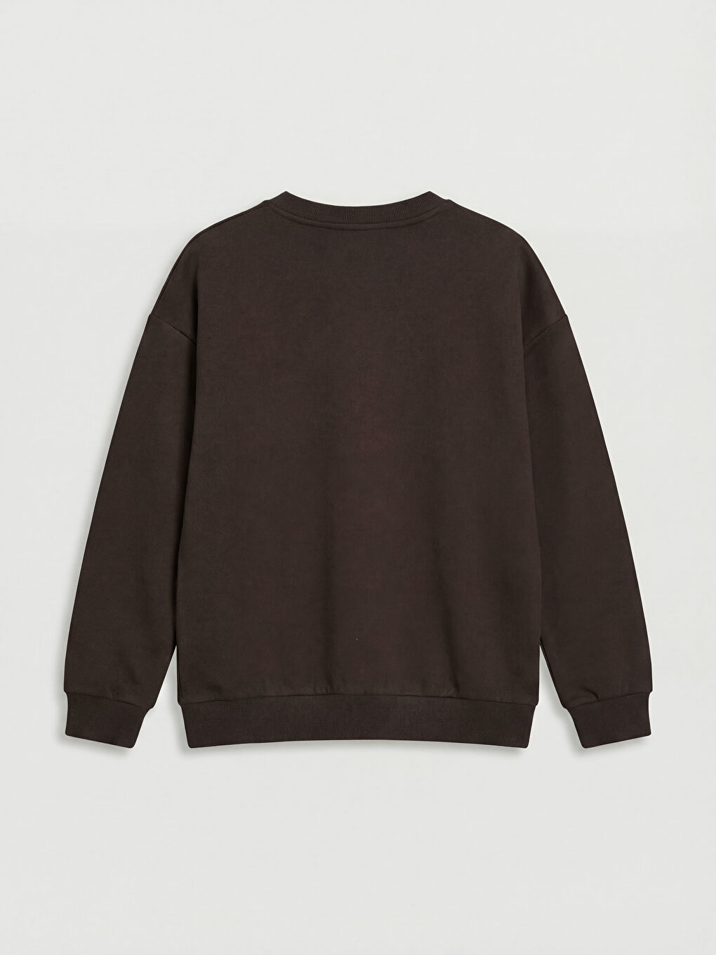 Kahverengi Bisiklet Yaka Erkek Çocuk Soft Touch Sweatshirt-1