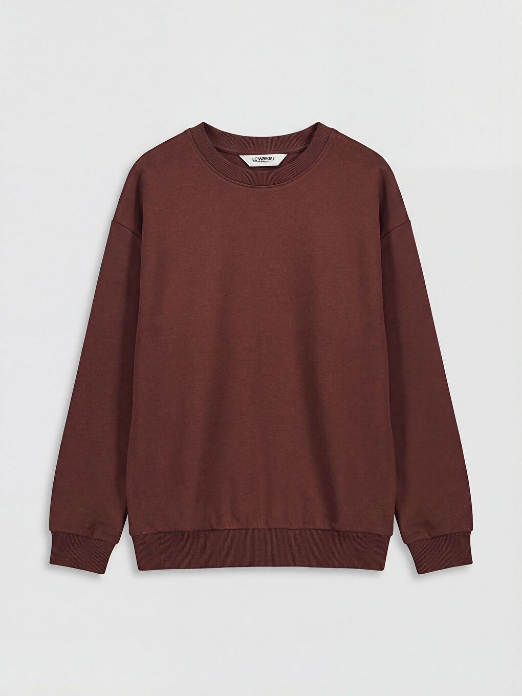 Kahverengi Bisiklet Yaka Erkek Çocuk Soft Touch Sweatshirt