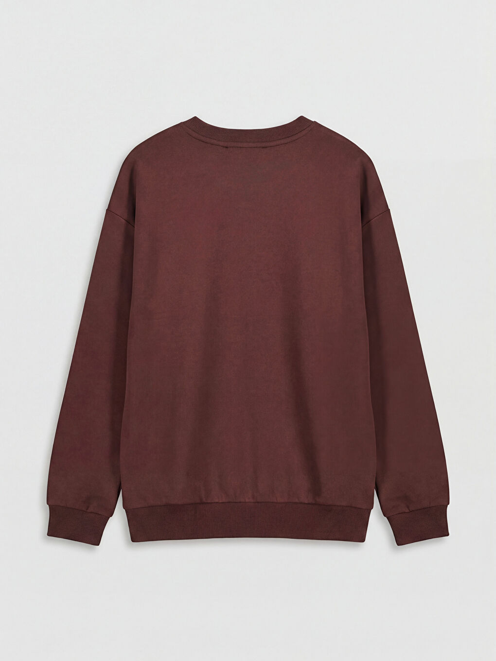 Kahverengi Bisiklet Yaka Erkek Çocuk Soft Touch Sweatshirt-1
